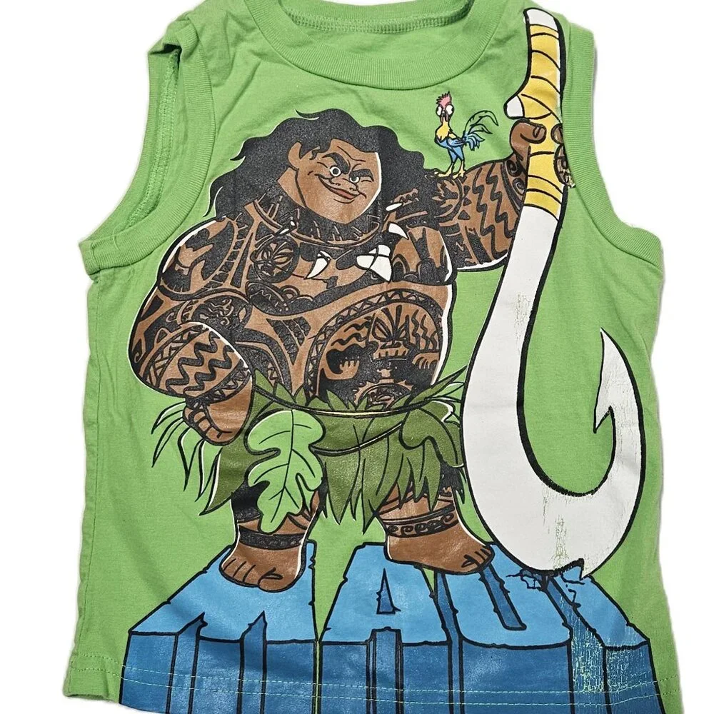 Disney Moana Maui 4pc Set — 3T Tops/Shorts & 4XS Tee - Picture 5 of 7